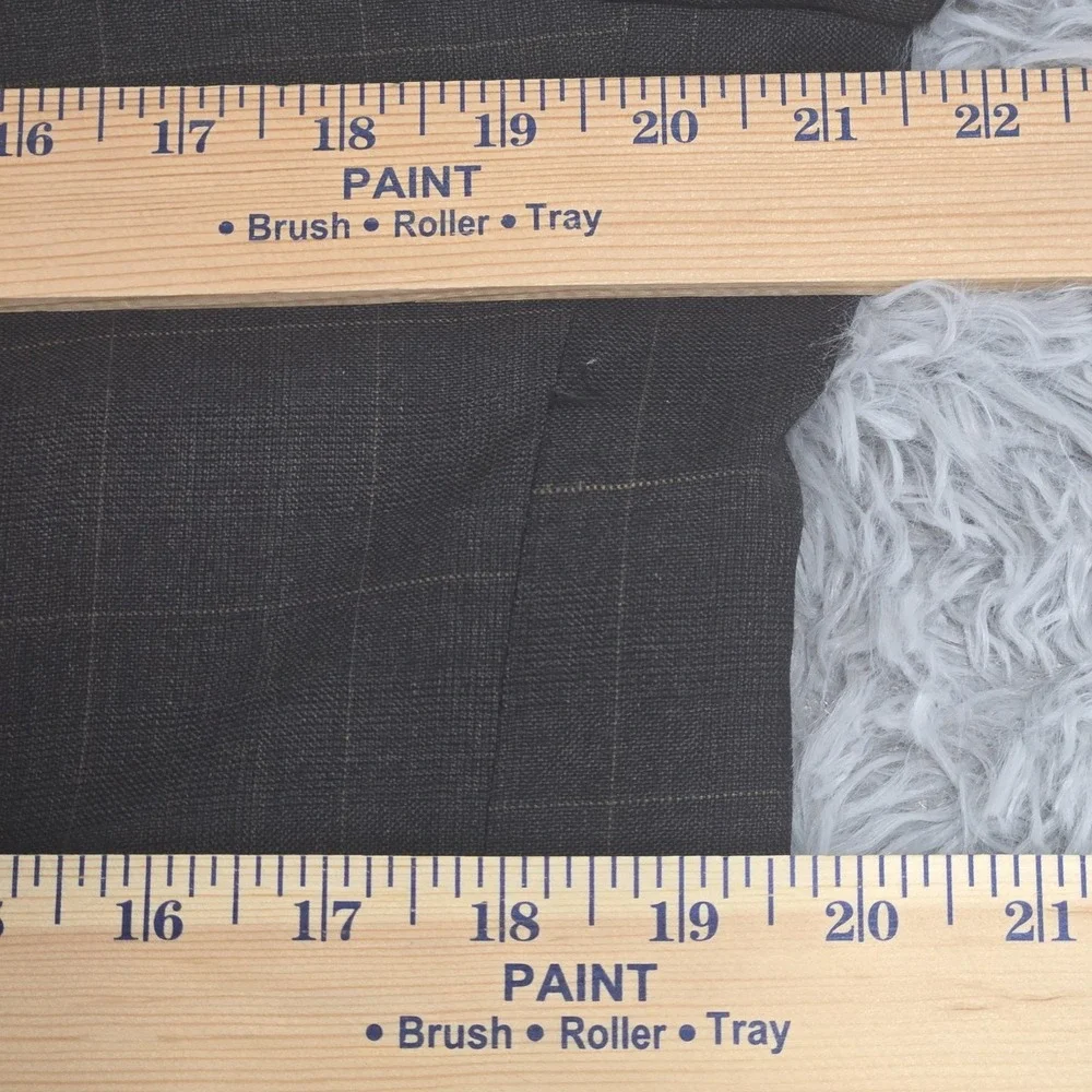 Jos. A Bank Mens 40R Black Windowpane 2 Button Single Vent‎ Blazer Sports Jacket